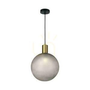 V-TAC E27 závesné svietidlo 300x400mm guľa z dymového skla, starozlatá VT-89025 small 0