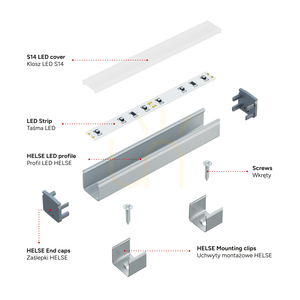 Prisadený LED profil TEKKNI+ HELSE+, surový hliník, 2,02 m small 6