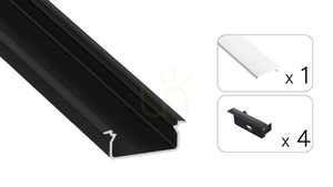 TEKKNI TVED set čierny, mliečne tienidlo 3 m small 1