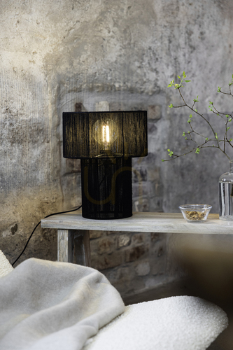 Skontrolujte Stolová lampa Markslojd SOGA 108768 čierna oceľ/juta 30 cm
