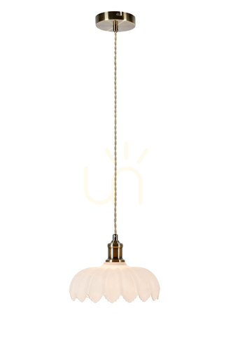 Skontrolujte Závesné svietidlo Markslojd Kurage 1L 108857 biele/brass 25,5 cm