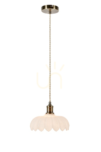 Závesné svietidlo Markslojd Kurage 1L 108857 biele/brass 25,5 cm small 0