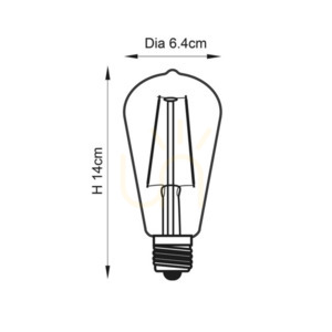 LED žiarovka E27 Endon priehľadná sklenená hruška 2W small 1