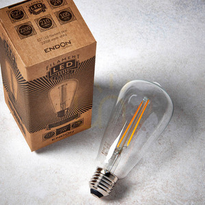 LED žiarovka E27 Endon priehľadná sklenená hruška 2W small 5