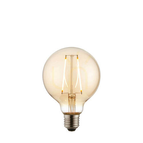 Skontrolujte LED filamentová žiarovka Endon 77109 E27 jantárová 2 W Ø 9,5 cm