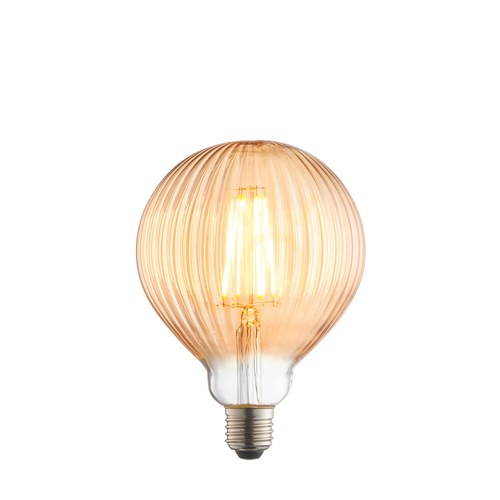 Skontrolujte Žiarovka E27 Endon Ribb Amber sklo 4 W 12,5 cm