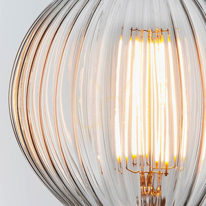 Príslušenstvo Endon Ribb priehľadné sklo E27 4 W small 2