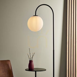 Stojacia lampa Endon Halo čierna oceľ a sklo E14 175 cm small 6