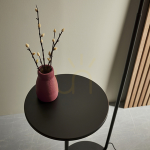 Stojacia lampa Endon Halo čierna oceľ a sklo E14 175 cm small 9