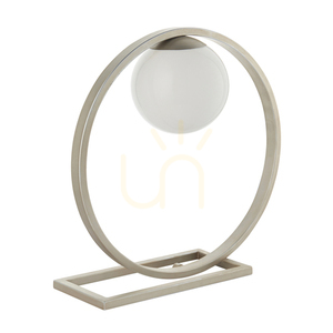 Stolová lampa Endon Enzo strieborná oceľ a sklo small 1