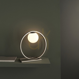 Stolová lampa Endon Enzo strieborná oceľ a sklo small 3
