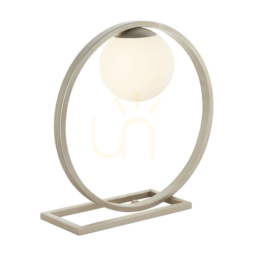 Skontrolujte Stolová lampa Endon Enzo strieborná oceľ a sklo