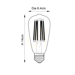 LED filamentová žiarovka Endon E27 6W 2700K číra 93025 small 1
