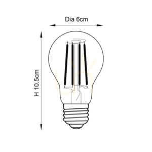 LED žiarovka E27 GLS jantárová Endon 6W stmievateľná small 1