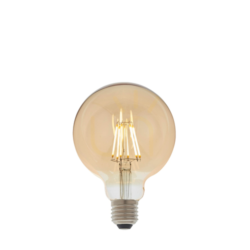 Skontrolujte LED žiarovka E27 6W Amber stmievateľná Endon sklo hliník