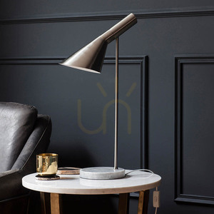 Stolová lampa Endon Carlo sivá oceľ a mramor E27 small 3