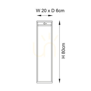 Solárny záhradný stĺpik Endon Dannah čierny LED PIR 80 cm 96936 small 2