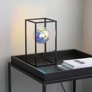 Stolová lampa Endon Kinjo čierna s dúhovým sklom G9 30 cm small 3