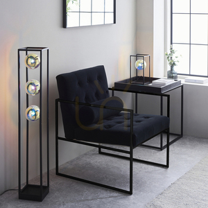 Stolová lampa Endon Kinjo čierna s dúhovým sklom G9 30 cm small 4