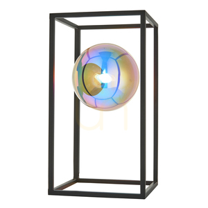 Stolová lampa Endon Kinjo čierna s dúhovým sklom G9 30 cm small 0