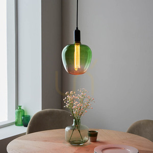 Dekoratívna LED žiarovka Endon Roves E27 2,8 W 1800 K, zeleno-ružové ombré sklo, Ø 19 cm small 3