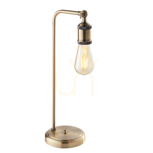 Skontrolujte Stolová lampa Endon Hal v staromosadznom vyhotovení, E27, 45,3 cm