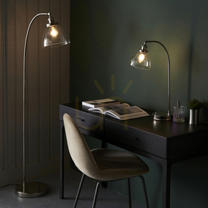 Stolová lampa Endon Hansen strieborná oceľ a sklo E14 4 Stolová lampa Endon Hansen strieborná oceľ a sklo E14 small 4