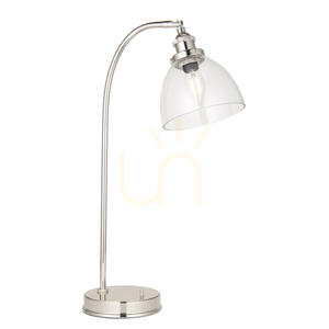 Stolová lampa Endon Hansen strieborná oceľ a sklo E14 0 Stolová lampa Endon Hansen strieborná oceľ a sklo E14 small 0