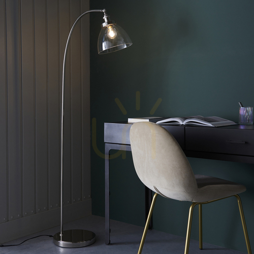 Skontrolujte Stojanová lampa Hansen Silver Endon