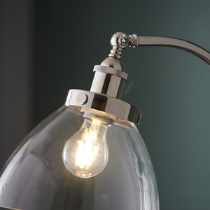 Stojanová lampa Endon Hansen strieborná oceľ a sklo E27 small 8