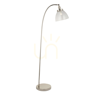 Stojanová lampa Endon Hansen strieborná oceľ a sklo E27 small 0