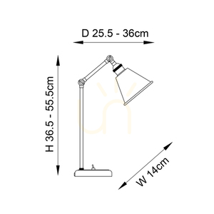 Stolová lampa Endon Hal strieborná oceľ E14 small 2