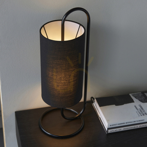 Stolová lampa Endon Klip čierna E27 oceľová 50 cm small 4
