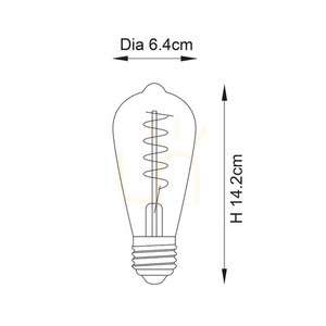 LED žiarovka Endon Twist Amber E27 4W stmievateľná sklo 14,2 cm small 1