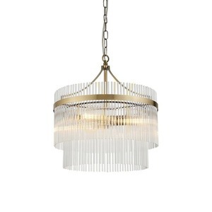 Závesné svietidlo Endon Marietta 99167 antická mosadz 3xE14 sklenené tyčinky Ø40 cm small 0