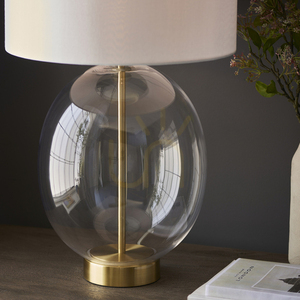 Stolová lampa Endon KELDA OVAL, mosadz a sklo, dotykový stmievač, 57,8 cm small 5