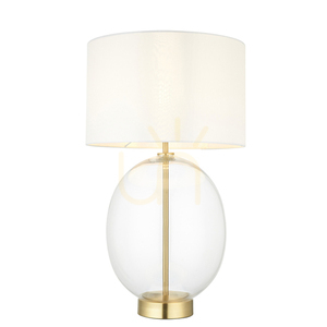 Stolová lampa Endon KELDA OVAL, mosadz a sklo, dotykový stmievač, 57,8 cm small 0
