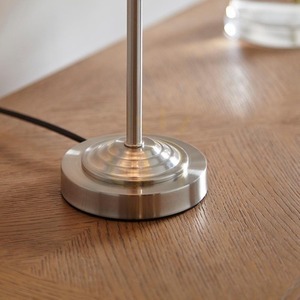 Stolová lampa Endon Highclere kefovaný chróm prírodný ľan E14 44,7 cm small 8