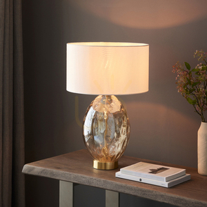 Stolová lampa Endon Elin Dimple Brass, E27, mosadz, vintage biela, 53,5 cm 5 Stolová lampa Endon Elin Dimple Brass, E27, mosadz, vintage biela, 53,5 cm small 5