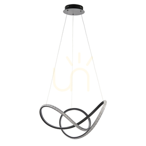 Závesné svietidlo Endon Francisca čierne LED stmievateľné 42W 55 cm small 9