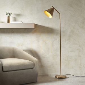 Stojacia lampa Endon Cape s nastaviteľným ramenom, starožitná mosadz, E27, 102369 small 2