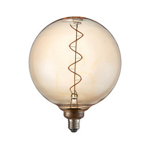 Lampa Endon špirála jantárová sklo oceľ E27 4W 20 cm small 6