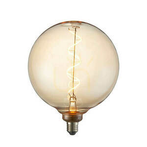 Lampa Endon špirála jantárová sklo oceľ E27 4W 20 cm small 0