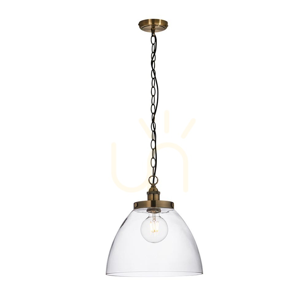 Displej Závesné svietidlo Endon Hansen Grand Brass E27 mosadzné sklo 33 cm Závesné svietidlo Endon Hansen Grand Brass E27 mosadzné sklo 33 cm