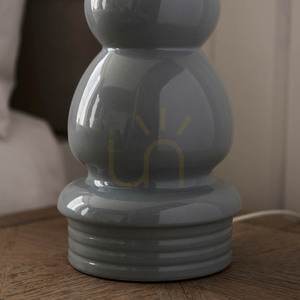 Stolová lampa Endon Provence & Cici 103369 sivá keramika, ľanové tienidlo, 66 cm small 1