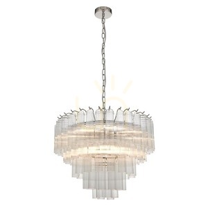 Závesné svietidlo Endon Toulouse Silver 12x G9 50 cm stmievateľné small 1