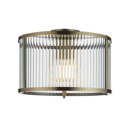 Skontrolujte Plafón Endon Ridgeton Brass Ø31 cm sklo oceľ E27 stmievateľný