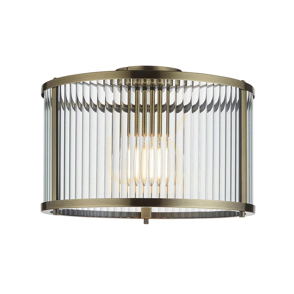 Skontrolujte Plafón Endon Ridgeton Brass Ø31 cm sklo oceľ E27 stmievateľný Plafón Endon Ridgeton Brass Ø31 cm sklo oceľ E27 stmievateľný
