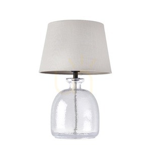 Stolová lampa Endon Lyra & Cici sivá sklo látka E14 42,8 cm 1 Stolová lampa Endon Lyra & Cici sivá sklo látka E14 42,8 cm small 1