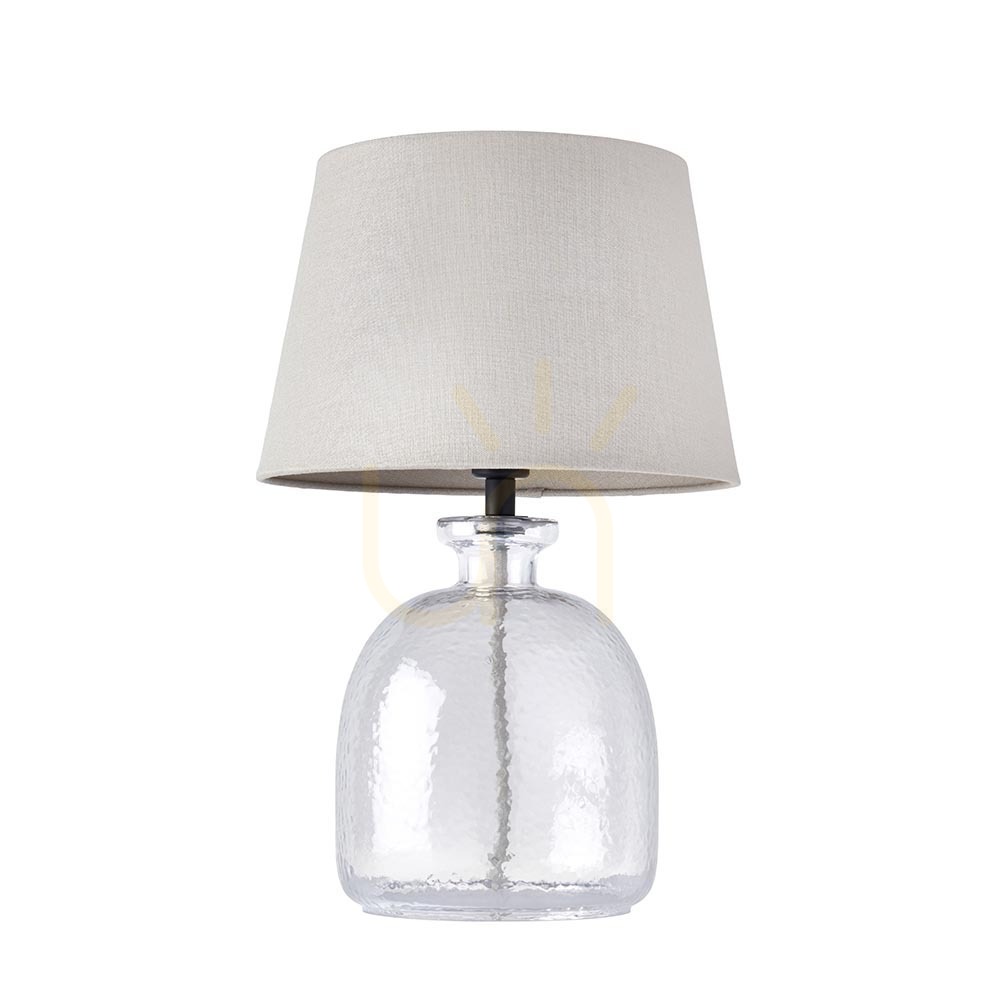 vyhliadka Stolová lampa Endon Lyra & Cici sivá sklo látka E14 42,8 cm Stolová lampa Endon Lyra & Cici sivá sklo látka E14 42,8 cm